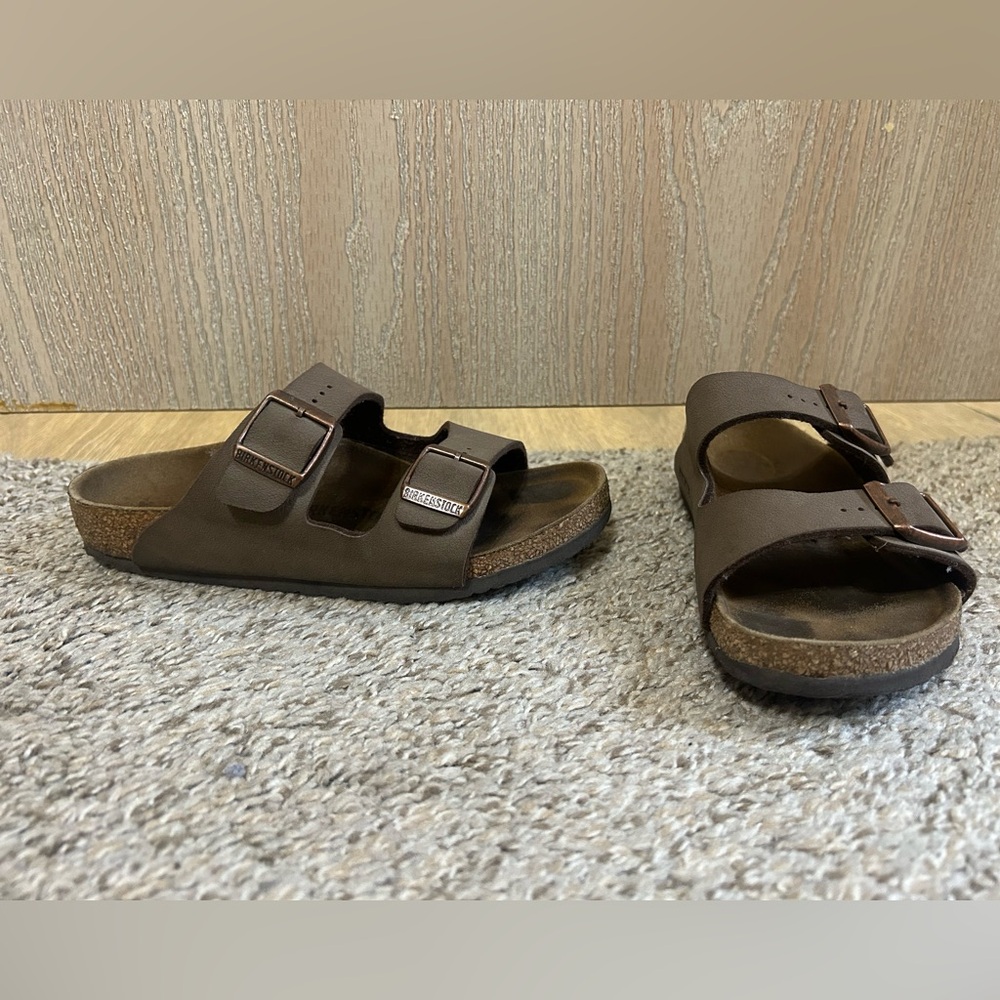 Birkenstock Kids Brown Two-Strap Sandals